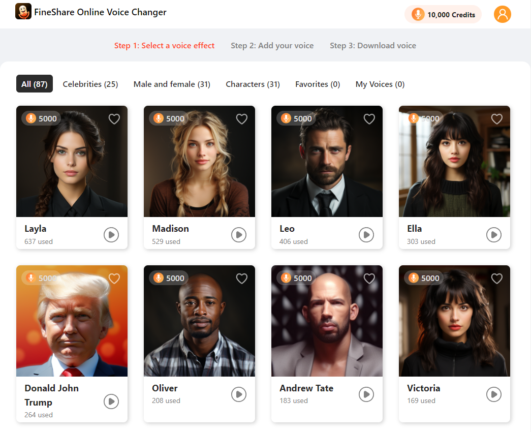FineShare Online Voice Changer