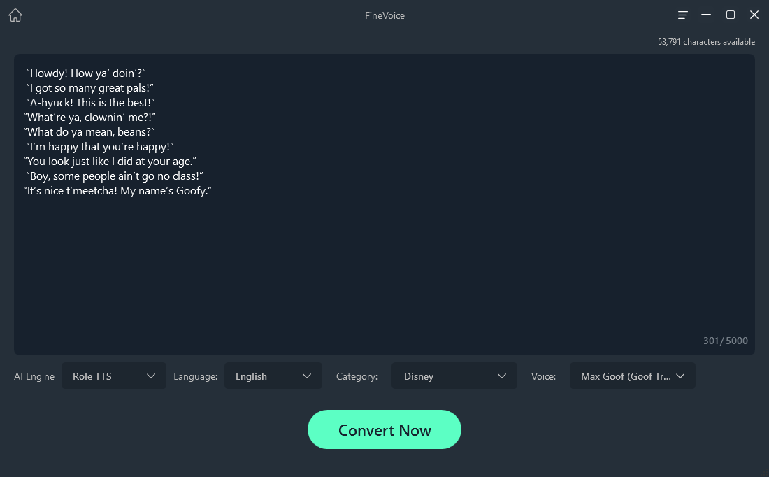 FineShare FineVoice Goofy Voice Generator