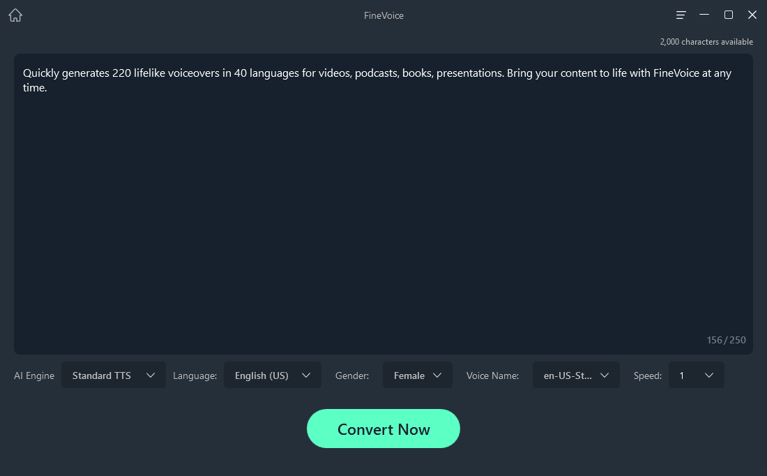 FineShare FineVoice Text to Speech