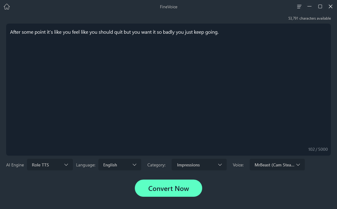 FineVoice - Mr. Beast voice generator