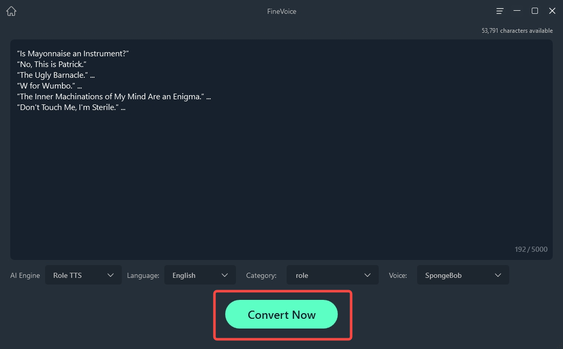click on the Convert Now button