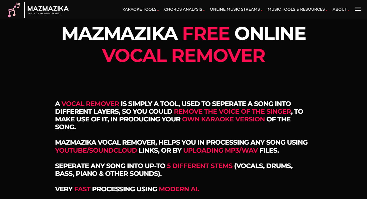Mazmazika Vocal Remover