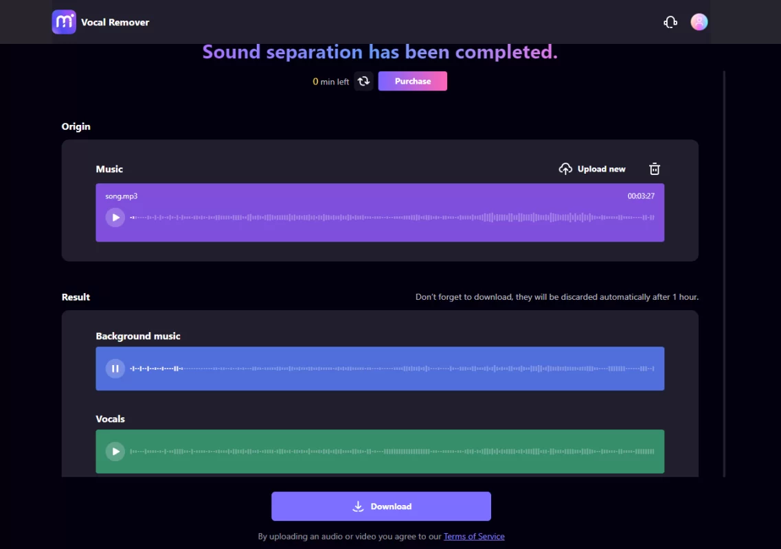 separation result