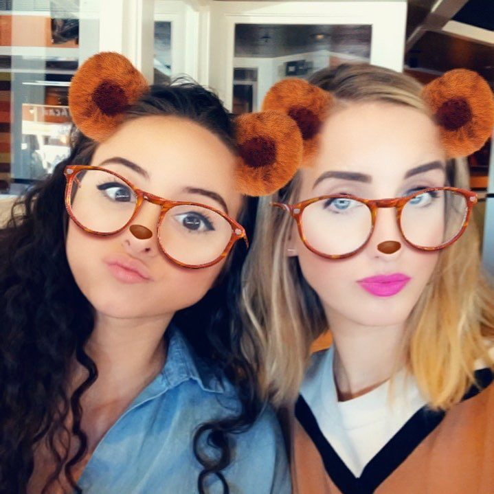 Teddy Ears with Glasses Snapchat Filter
