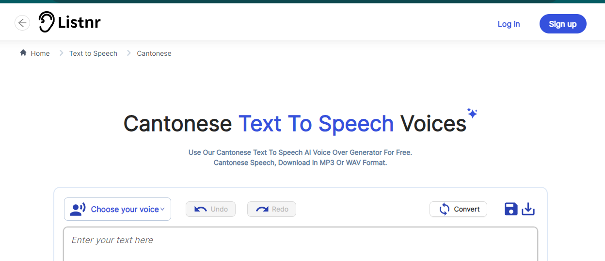 Listnr - Cantonese-text-to-speech