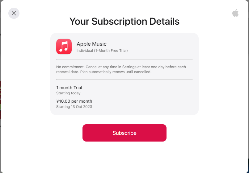 subscribe to Apple Music