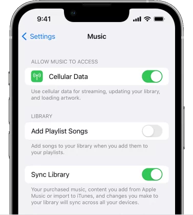 sync library on iPhone Credit: Apple Music