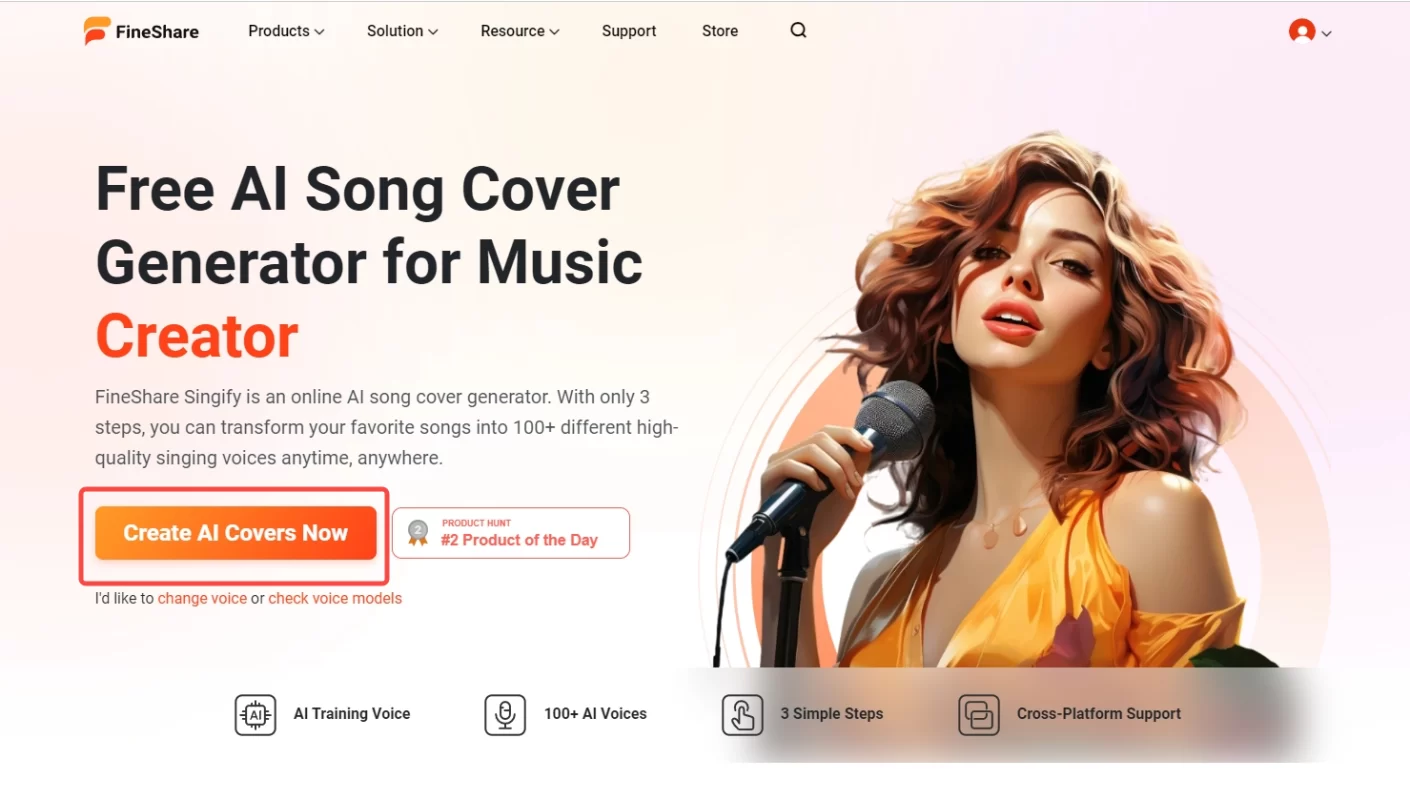 click on Create AI Covers Now