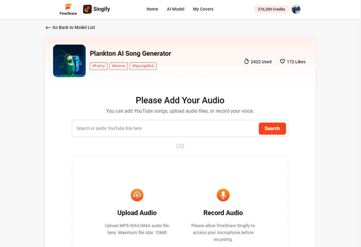 add your audio