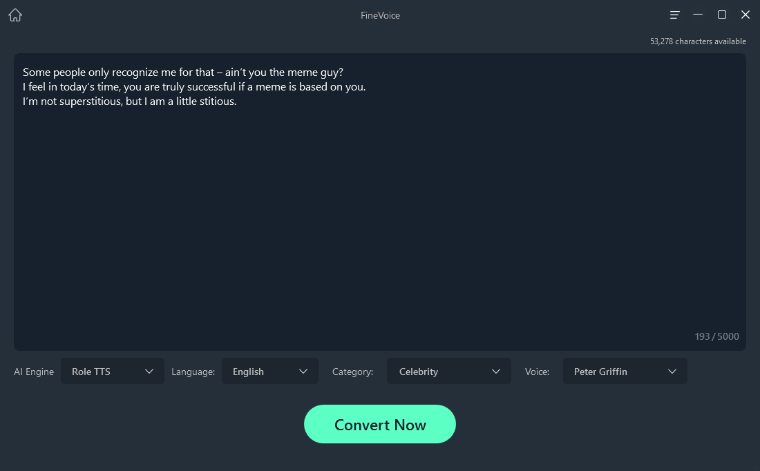 enter text and create text-to-speech meme voice