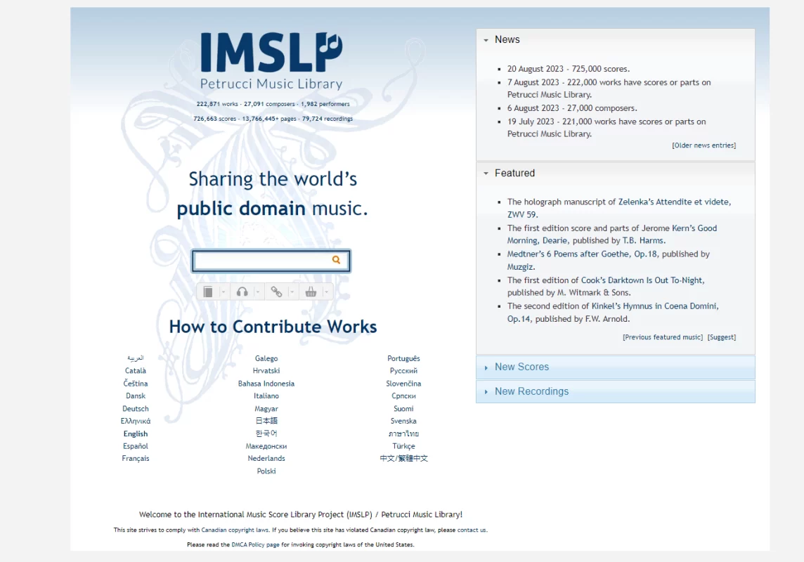 International Music Score Library Project