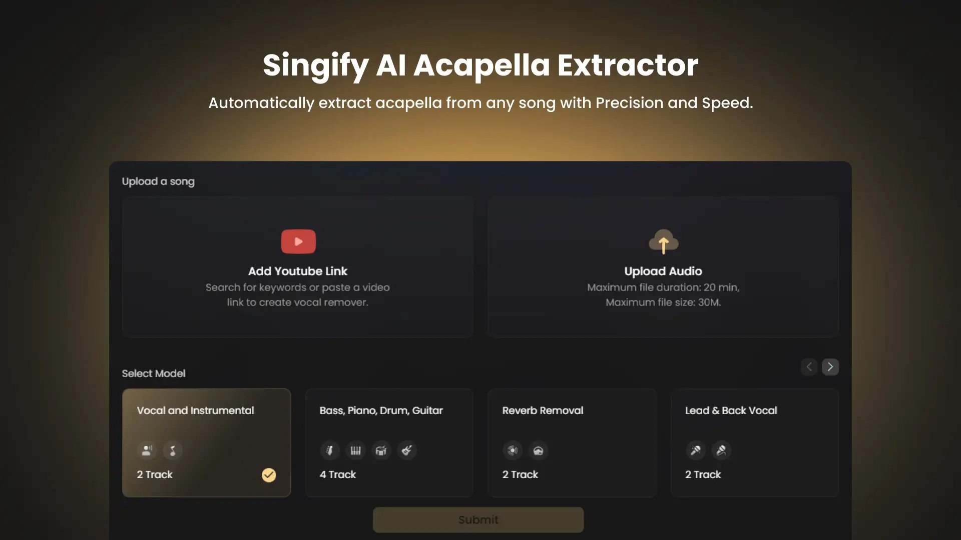 Singify Acapella Extractor