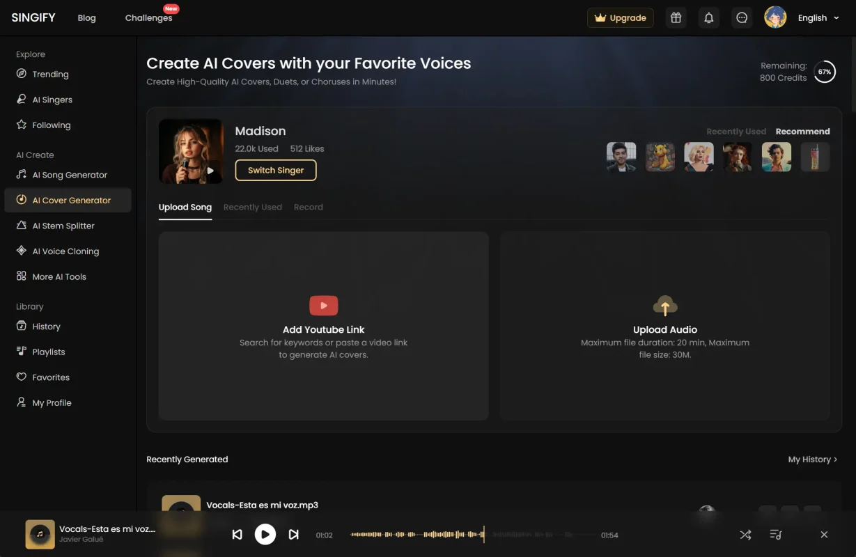 choose a song that you want to create a cover for