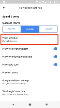 select the voice that you prefer
