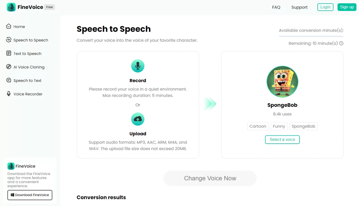 FineVoice AI Voice Changer