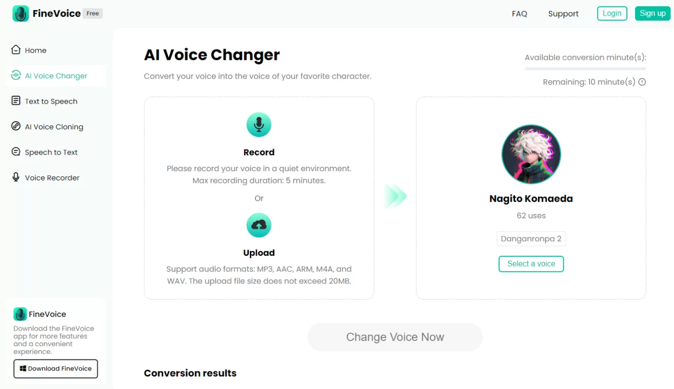 FineVoice AI Voice Changer