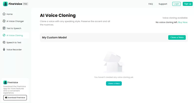 FineVoice AI Voice Cloning