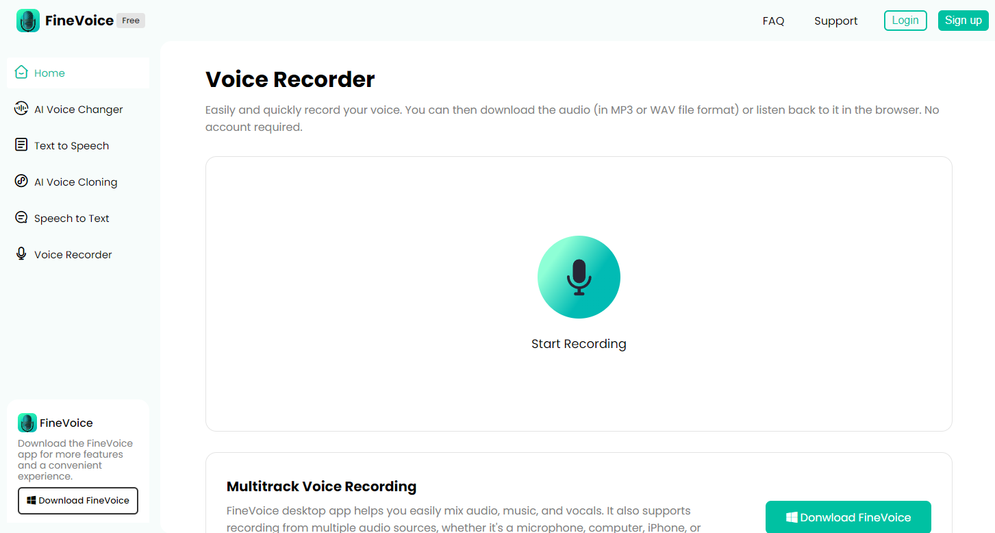 FineVoice Voice Recorder