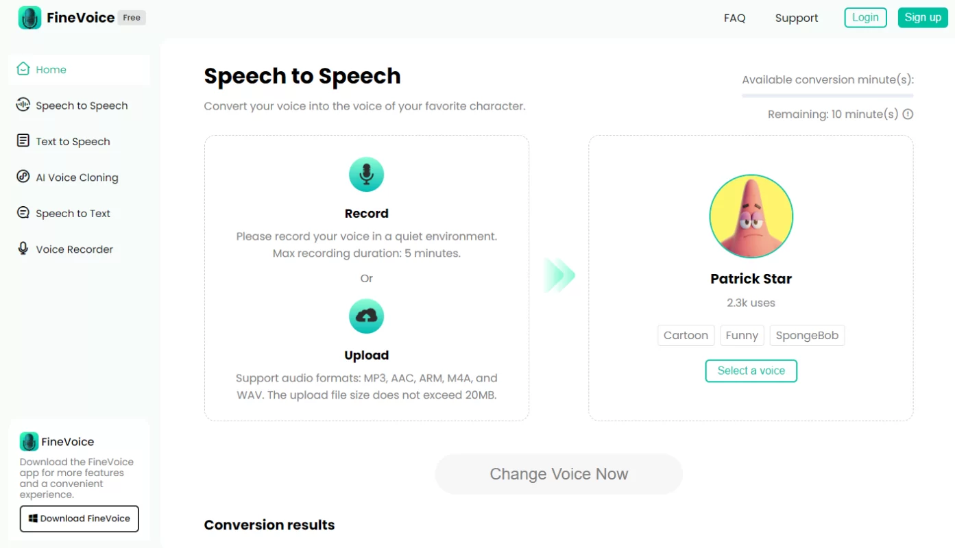 FineVoice AI Voice Changer