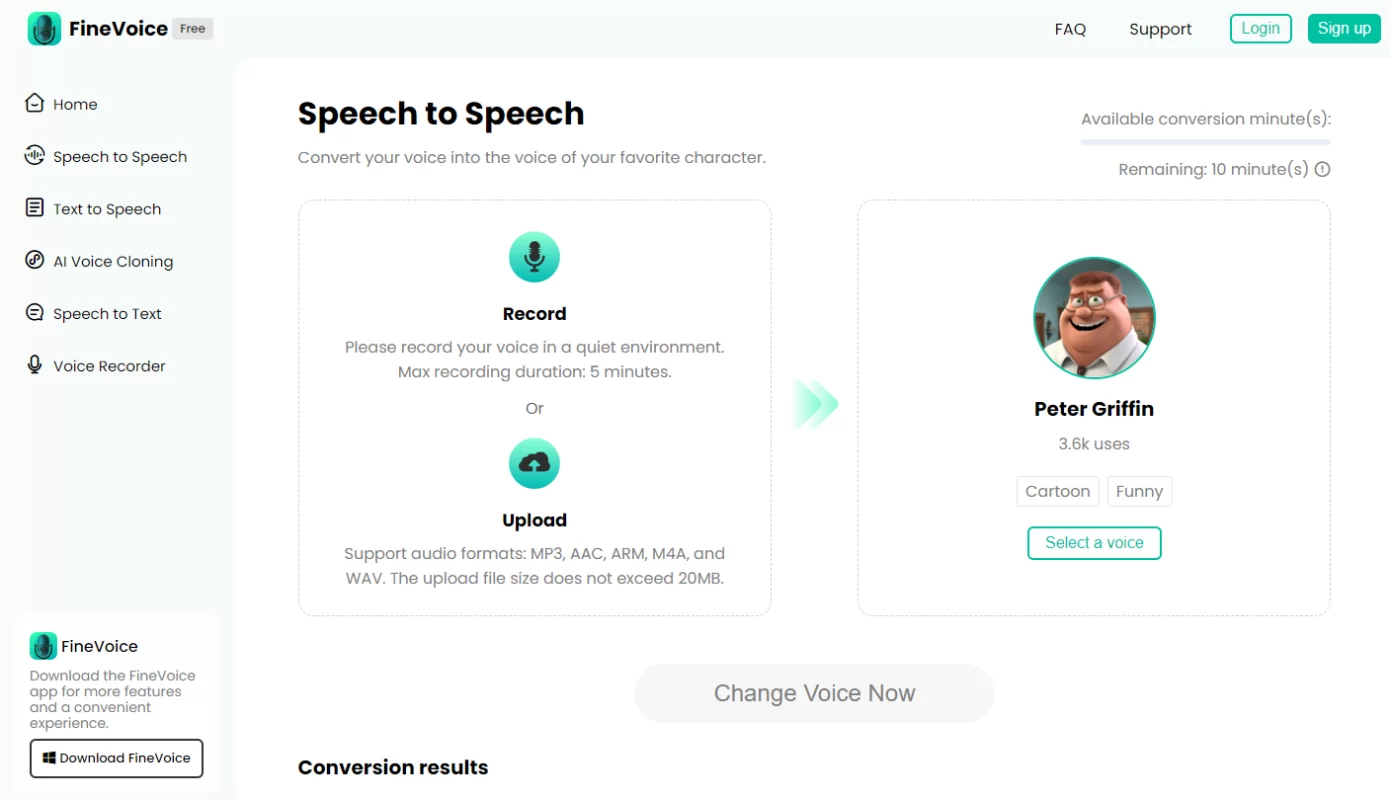 FineVoice AI Voice Changer