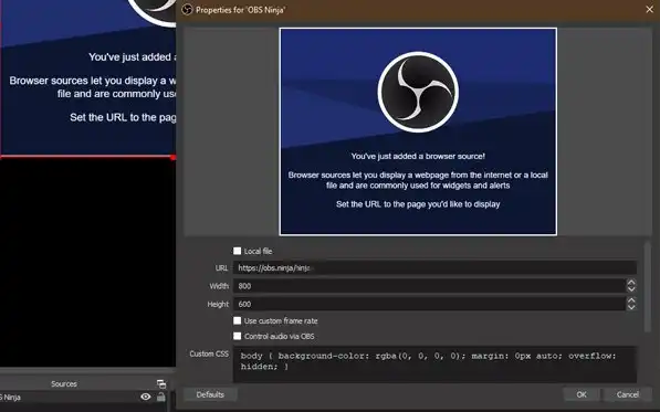 launch OBS